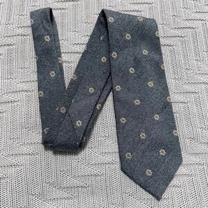 Corneliani gray floral motif silk tie